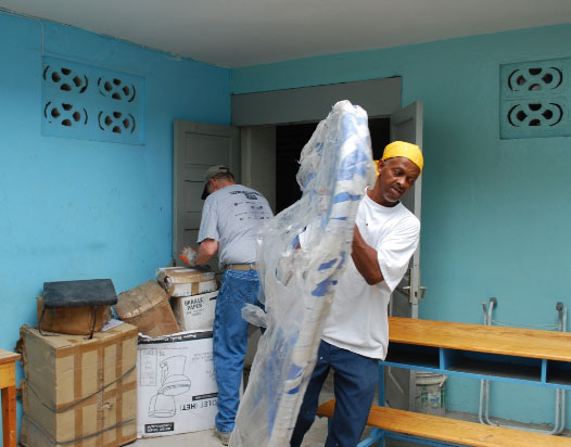 John helping out in Haiti