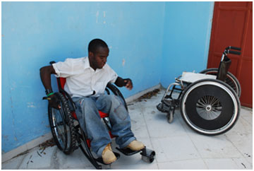 Rony trying out his new chair